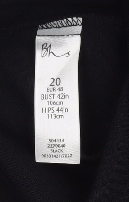 BHS Women's Black Sleeveless Dress Size 20