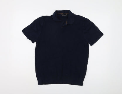Marks and Spencer Men's Blue Polo Shirt M