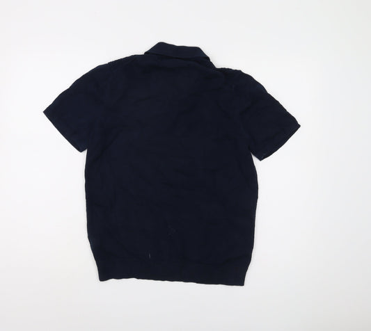 Marks and Spencer Men's Blue Polo Shirt M