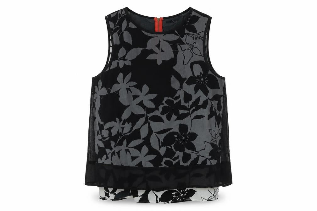 Womens UK Size 14 M&Co Black Tunic Tank