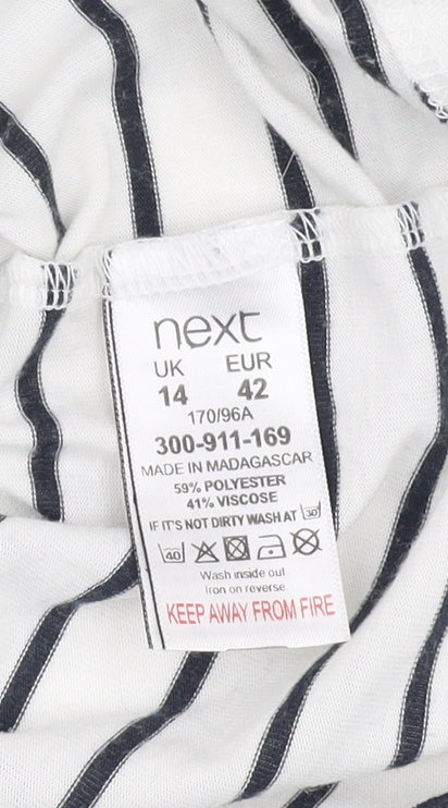 Womens UK Size 14 NEXT White Basic T-Shirt