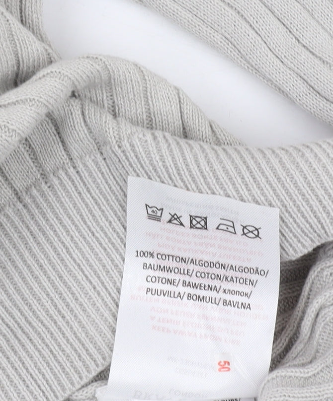 Brave Soul Men's Grey High Neck Jumper, Size S