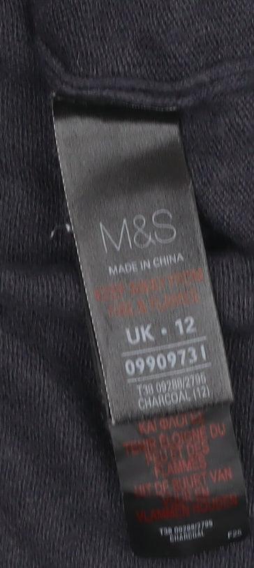 Womens UK Size 12 Marks and Spencer Grey Cardigan Jumper