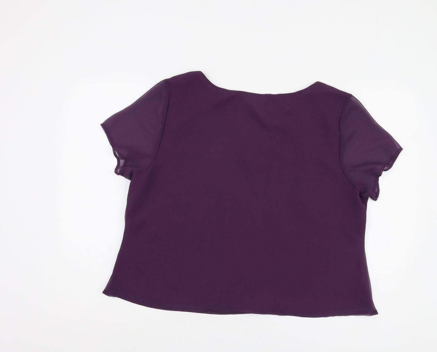 Womens UK Size 20 Berkertex Purple Basic Blouse
