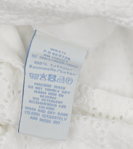 Boden Women’s White Collared Sleeveless Blouse Size 12