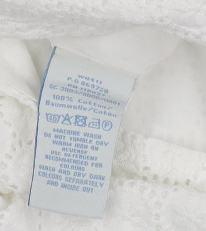 Boden Women’s White Collared Sleeveless Blouse Size 12