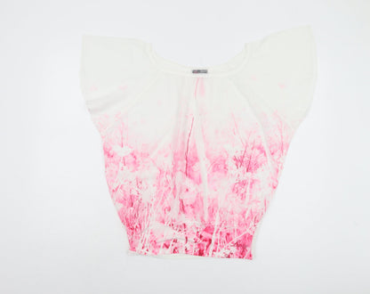 Womens UK Size 10 Lipsy Pink Basic Blouse