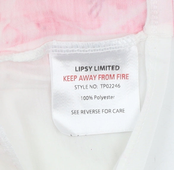 Womens UK Size 10 Lipsy Pink Basic Blouse