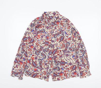 Womens UK Size 10 Marks and Spencer Multicoloured Basic Button-Up