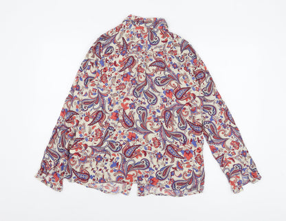 Womens UK Size 10 Marks and Spencer Multicoloured Basic Button-Up