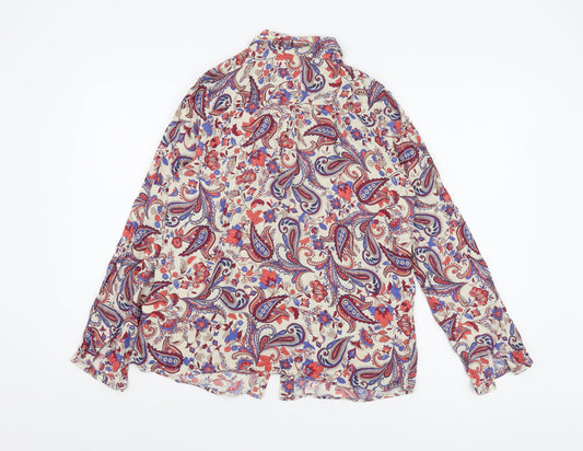 Womens UK Size 10 Marks and Spencer Multicoloured Basic Button-Up