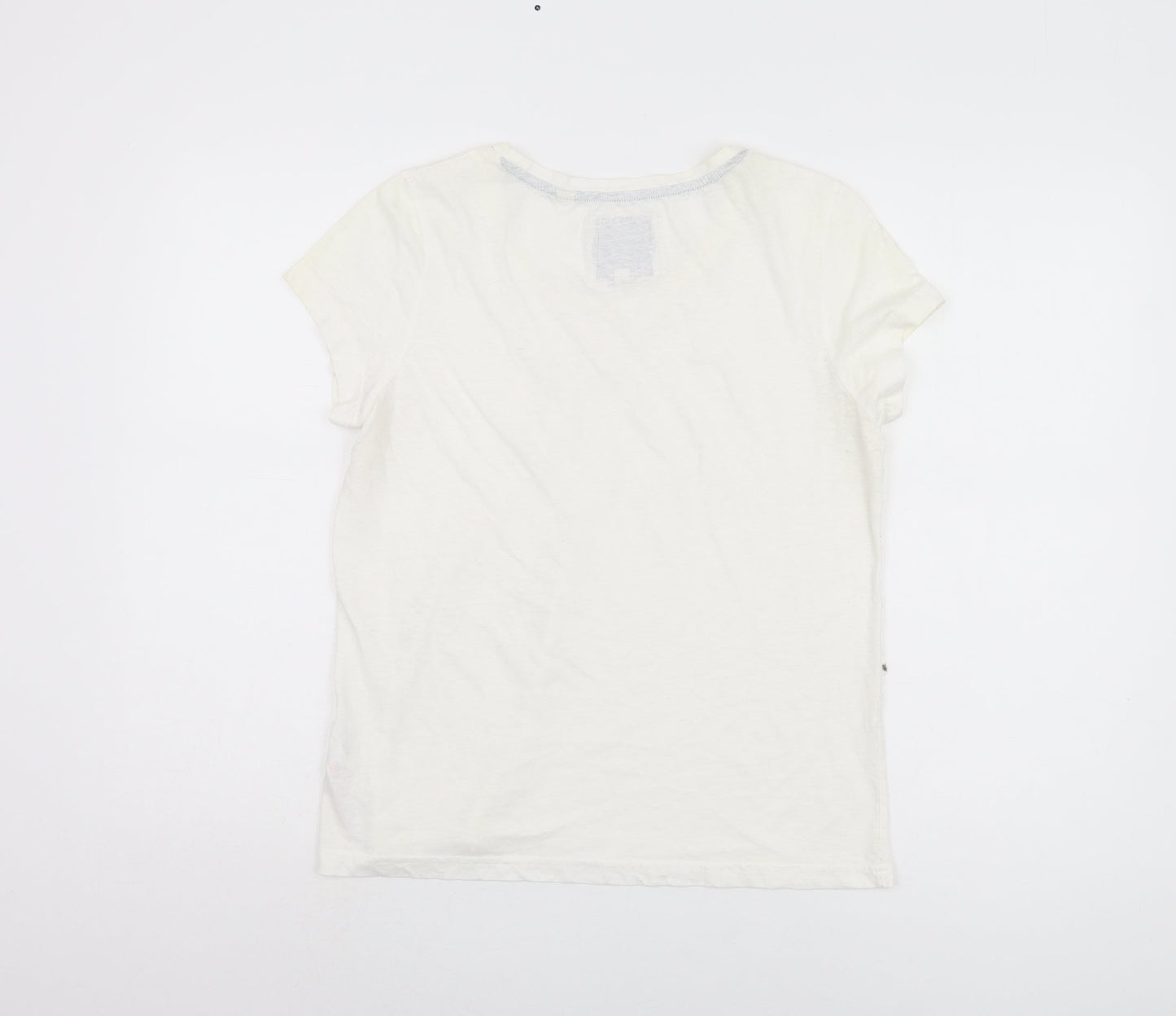 Jack Wills Women's White T-Shirt Size 12 Short Sleeve
