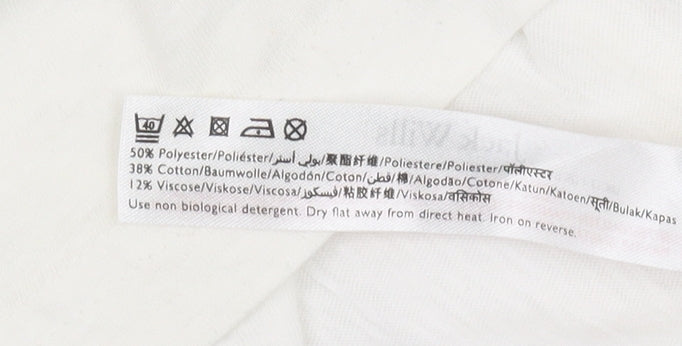 Jack Wills Women's White T-Shirt Size 12 Short Sleeve