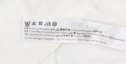 Jack Wills Women's White T-Shirt Size 12 Short Sleeve