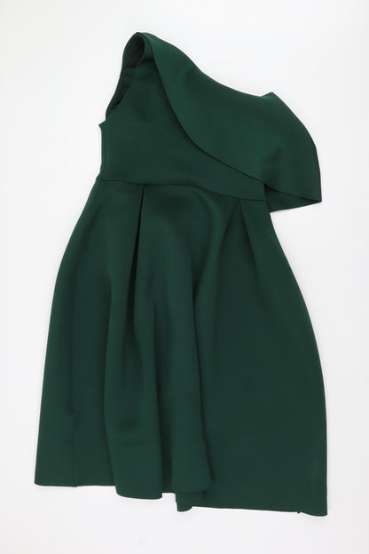 ASOS DESIGN Women's Green One-Shoulder Dress, Size 16