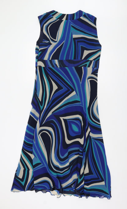 Planet Women's Blue Sleeveless V-Neck Dress Size 12