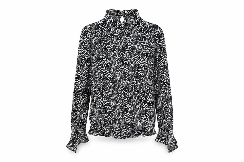 Marks and Spencer Women's Black Animal Print Blouse Size 10