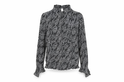 Marks and Spencer Women's Black Animal Print Blouse Size 10
