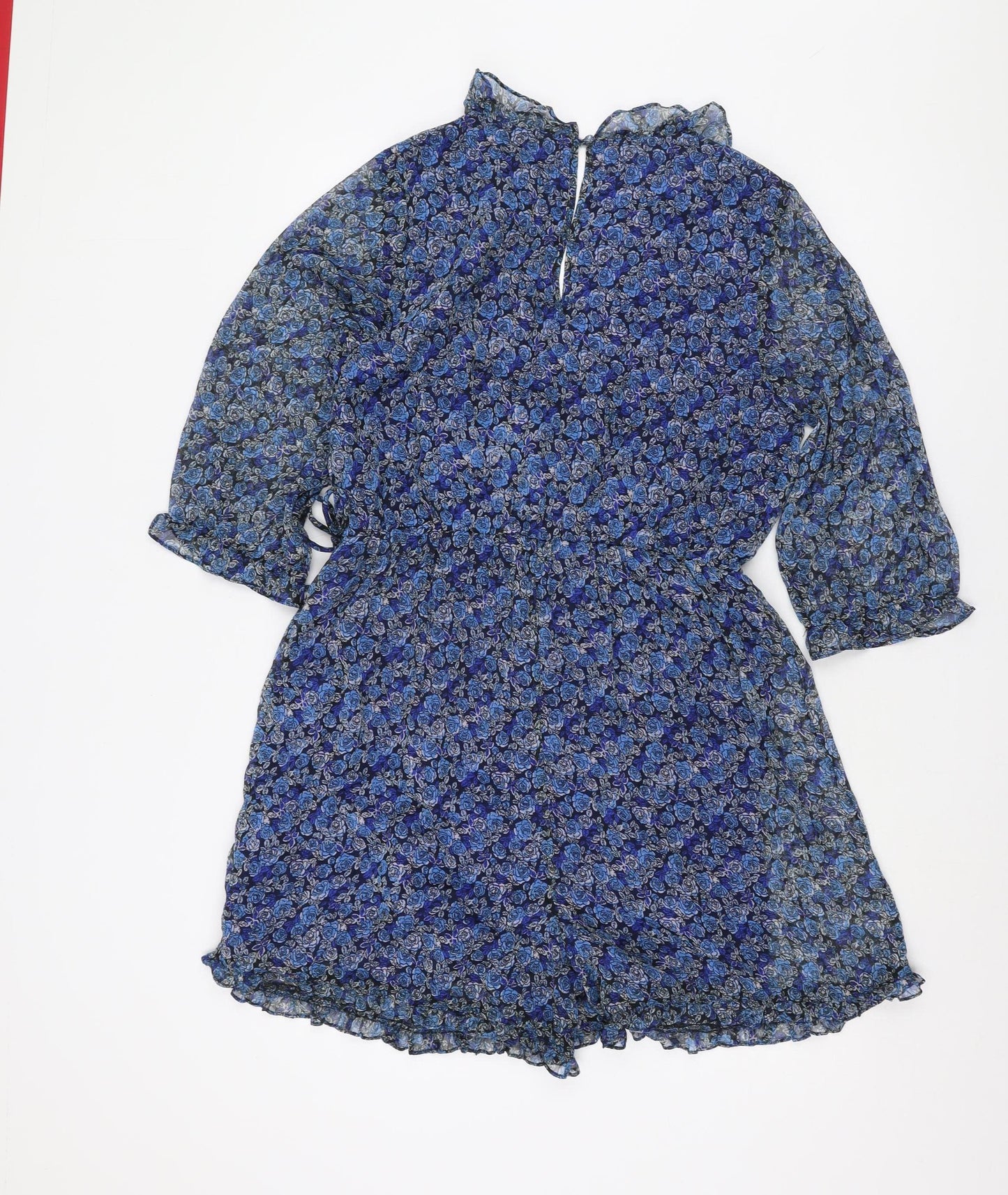 Next Women's Blue Floral Playsuit Size 12
