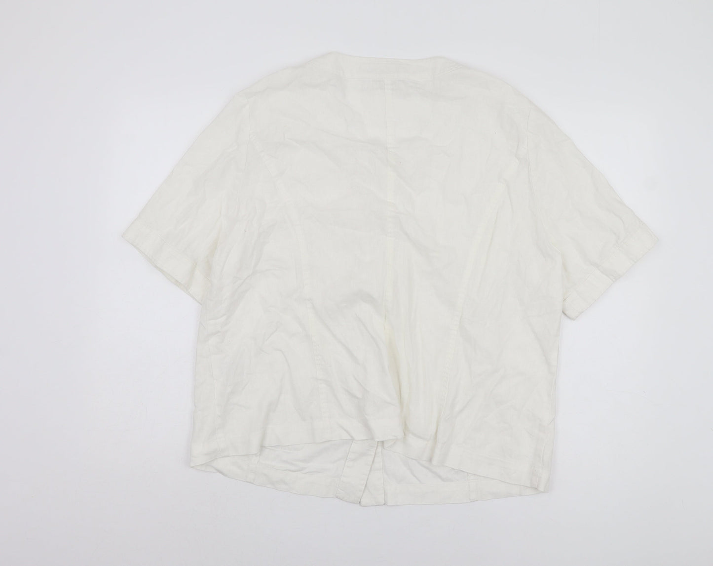 Isle Women's White Button-Up Shirt, Size 20