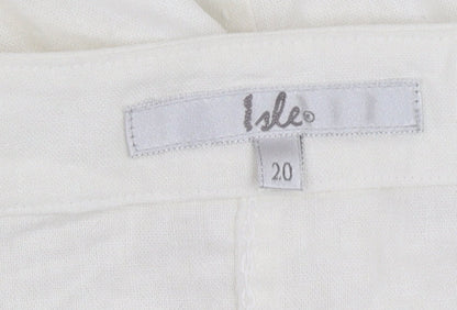Isle Women's White Button-Up Shirt, Size 20