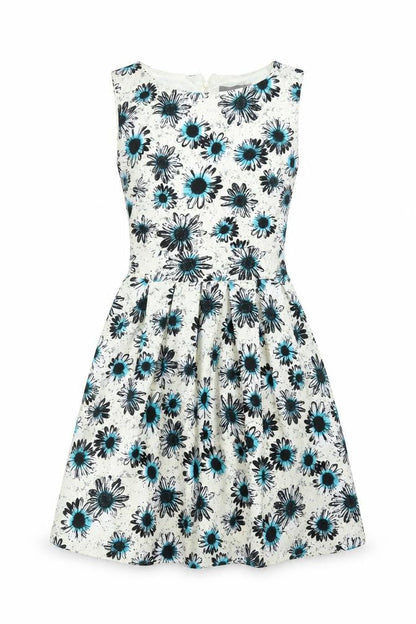 Tenki Women's Multicoloured Floral A-Line Dress - Size 8