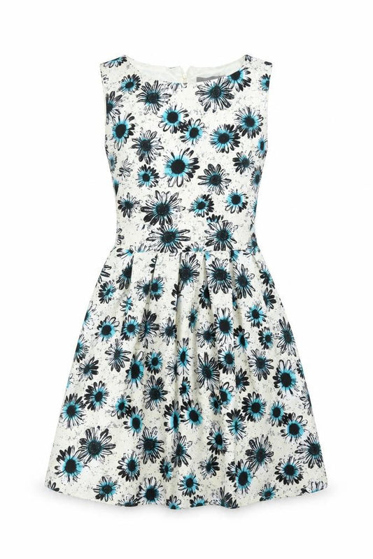 Tenki Women's Multicoloured Floral A-Line Dress - Size 8