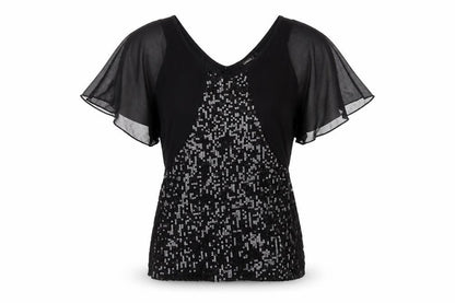 Womens UK Size XS GUESS Black Basic Blouse