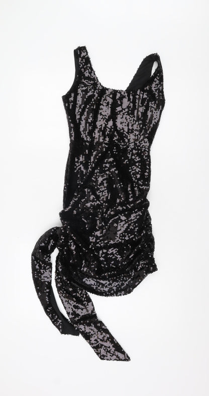 Femme Luxe Women's Black Sequin Dress Size 6