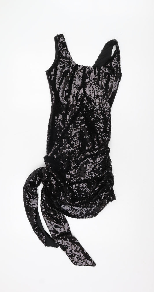 Femme Luxe Women's Black Sequin Dress Size 6