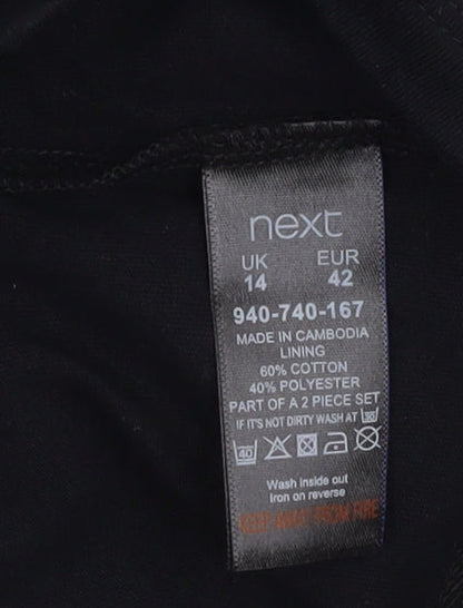 Next Black Short Sleeve Women's Dress Size 14