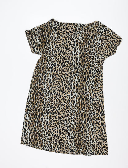 Next Women Animal Print Dress Multicoloured Size 10