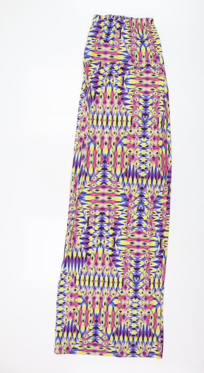 Boohoo Women's Geometric Midi Dress - Size 8 Multicolour