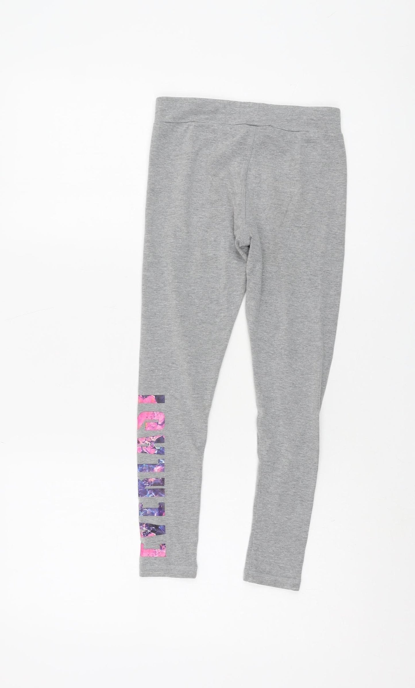 Everlast Girls Grey Leggings 7-8 Years Elastic Waist