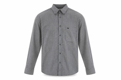 Bar Harbour Men's Black Striped Button-Up Shirt M
