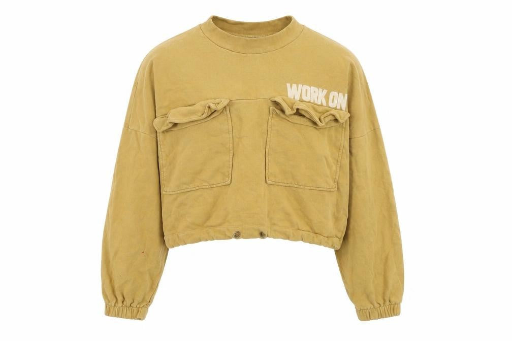 Womens UK Size M Pull & Bear Beige Pullover Sweatshirt