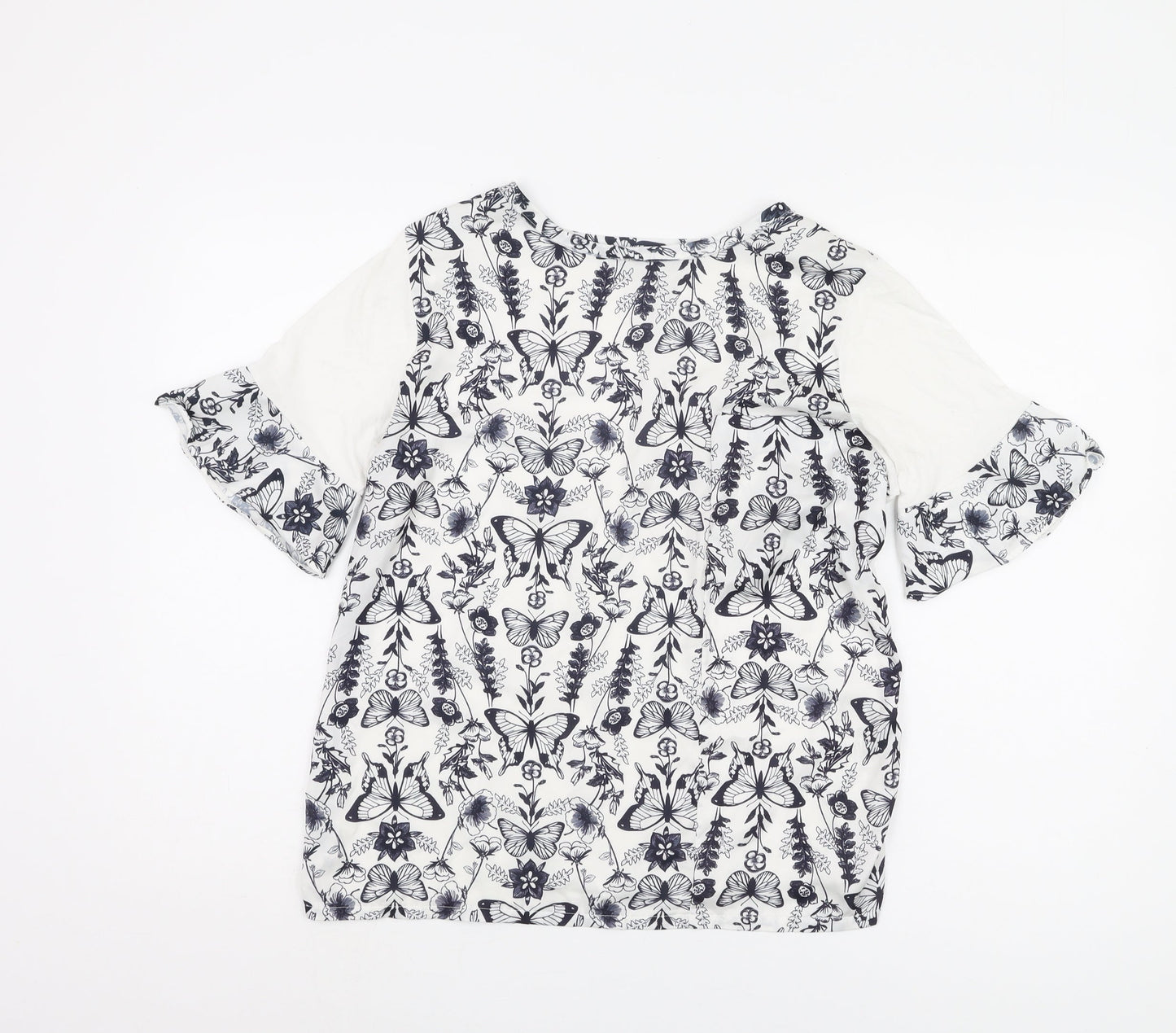 Womens UK Size 12 NEXT White Basic Blouse