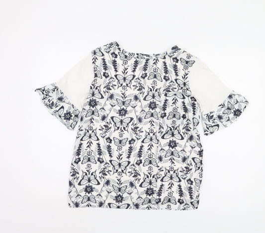 Womens UK Size 12 NEXT White Basic Blouse