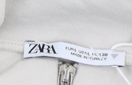 Womens UK Size 2 Zara Beige Basic Jacket