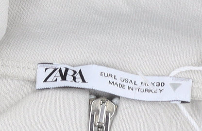 Womens UK Size 2 Zara Beige Basic Jacket