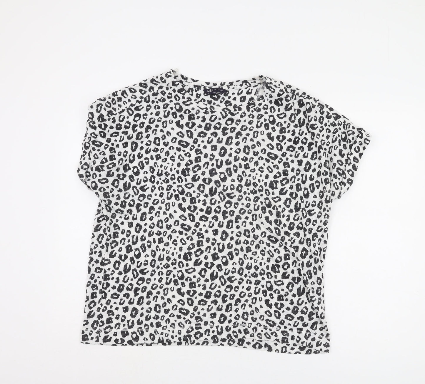 Womens UK Size 18 Marks and Spencer Black Basic T-Shirt