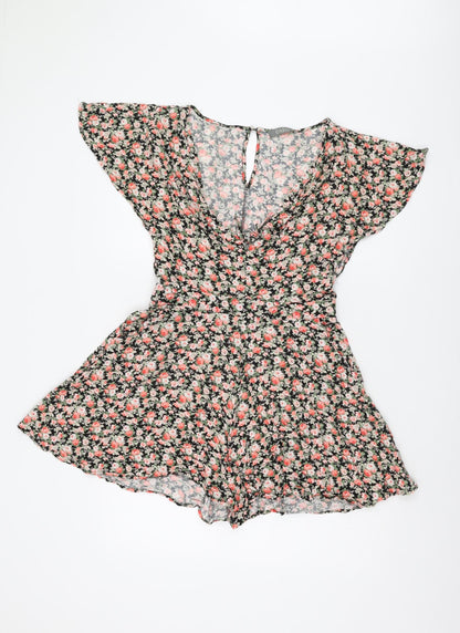 Oasis Women’s Multicoloured Floral Playsuit Size 12