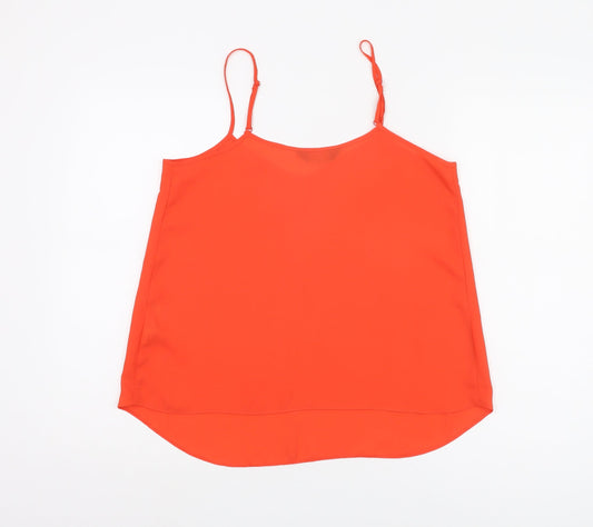 Womens UK Size 12 Dorothy Perkins Orange Camisole Tank