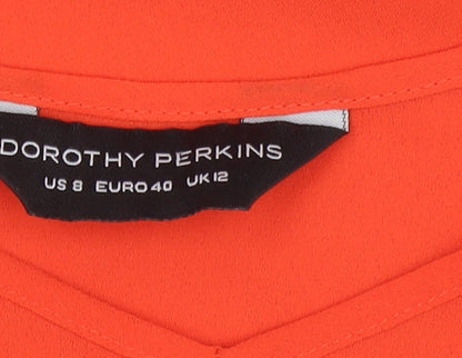 Womens UK Size 12 Dorothy Perkins Orange Camisole Tank