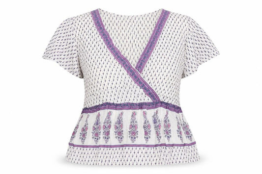 Zudio Women's Multicoloured Wrap Blouse, Size 2XS
