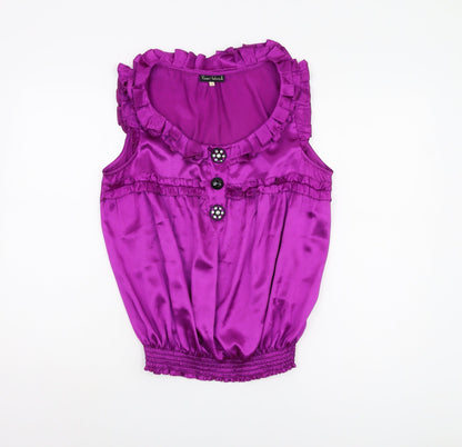 Womens UK Size 12 River Island Purple Camisole Blouse