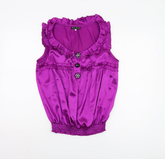 Womens UK Size 12 River Island Purple Camisole Blouse