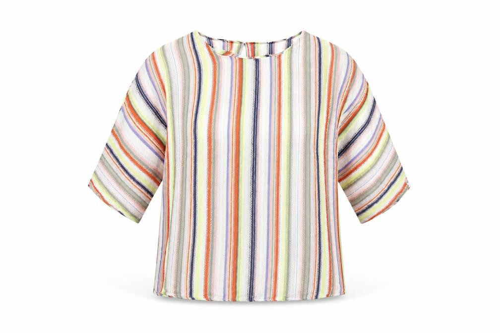 Womens UK Size 6 Warehouse Multicoloured Basic T-Shirt