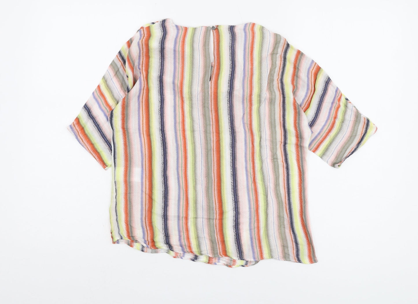 Womens UK Size 6 Warehouse Multicoloured Basic T-Shirt