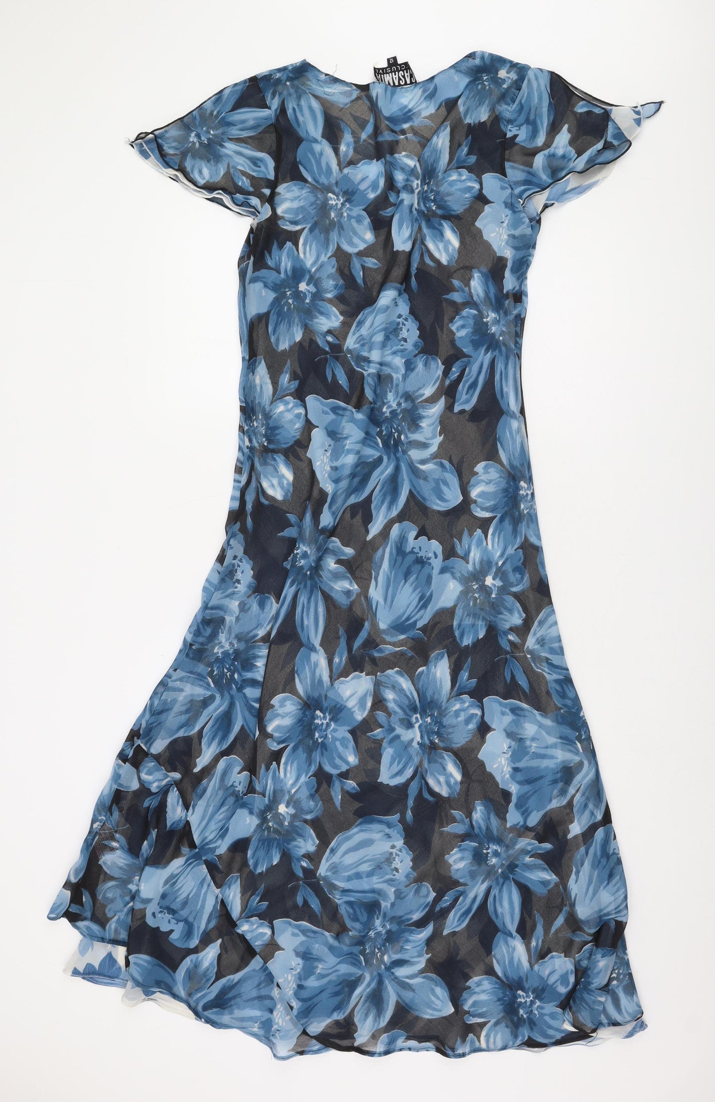 CASAMIA XCLUSIVE Women's Blue Floral Dress Size 12